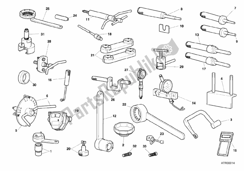Tutte le parti per il Attrezzi Di Servizio Dell'officina, Motore del Ducati Superbike 748 S 2000